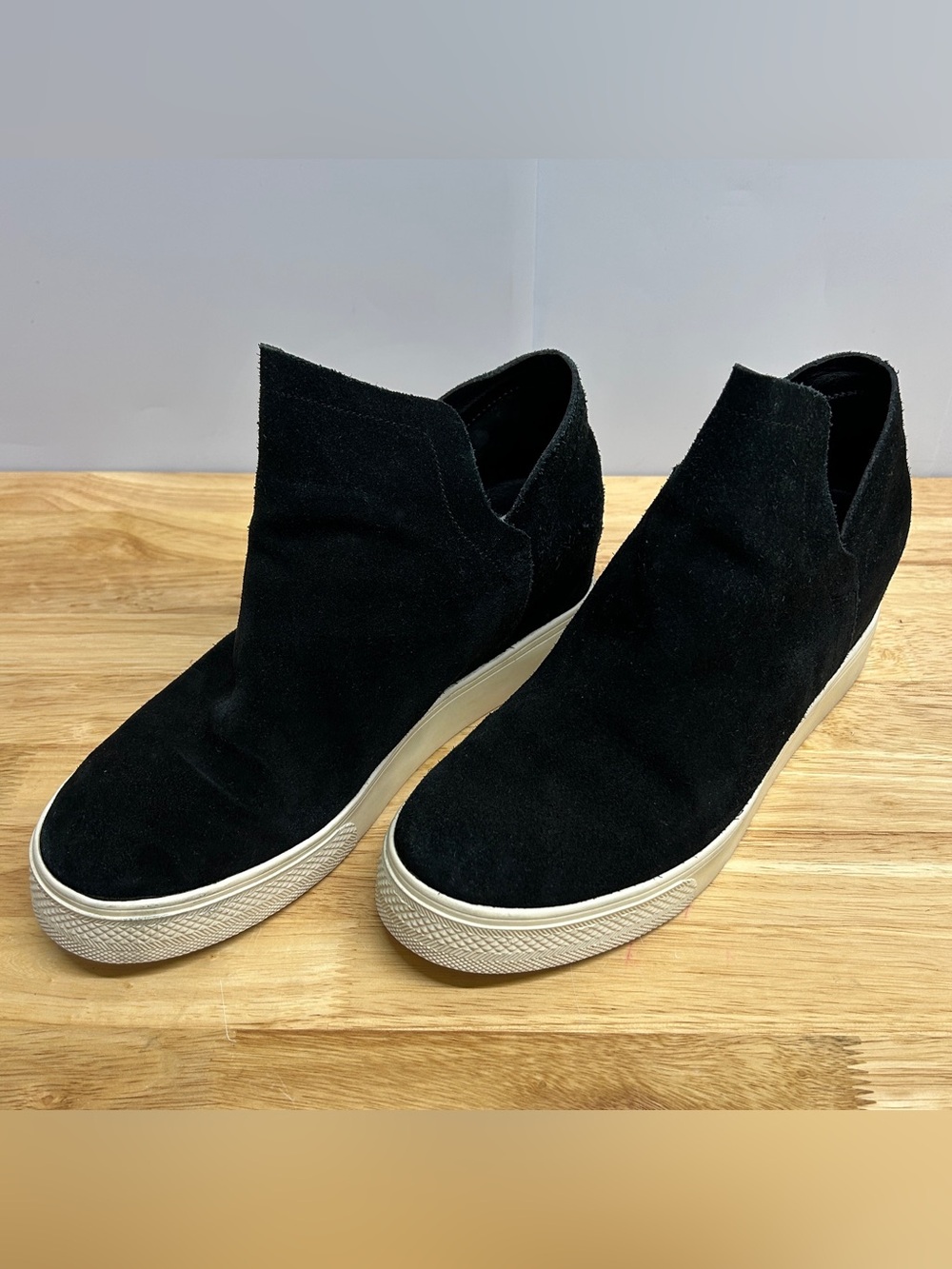 Steve Madden Black Suede Slip-On Mule Sneakers